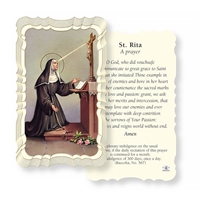 St. Rita Linen Prayer Card
