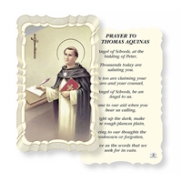 A Students Prayer to St. Thomas Aquinas Linen Prayer Card