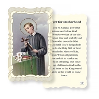St Gerard Prayer for Motherhood Linen Prayer Card