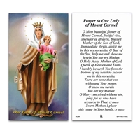 Our Lady of Mount Carmel Holy Card - Pack of 100