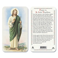 St. Jude Thaddeus Plastic Prayer Card