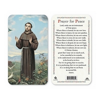 St. Francis Prayer for Peace Plastic Prayer Card