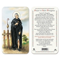Saint Peregrine Plastic Prayer Card