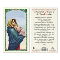 Saint Aloysius & Madonna of the Streets Laminated Prayer Card
