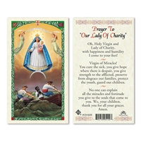 Our Lady of Charity Laminated Prayer Card