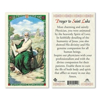 Saint Luke Laminated Prayer Card