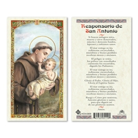 Responsorio de San Antonio Laminated Prayer Card