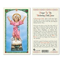 The Beckoning Child Jesus - Divino Niño Laminated Prayer Card