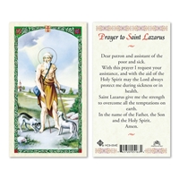 Saint Lazarus Laminated Prayer Card