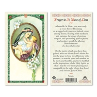 Saint Rose of Lima Laminated Prayer Card