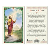 Saint Peter Novena Laminated Prayer Card