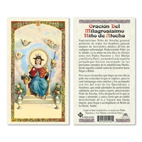 Oración Del Milagrosísimo Niño De Atocha Laminated Prayer Card