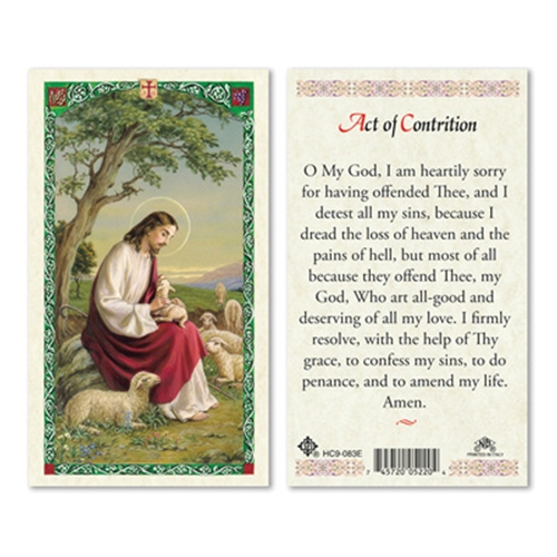 Act of Contrition Laminated Prayer Card Discount Catholic Products