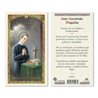 San Gerardo Majella Laminated Prayer Card