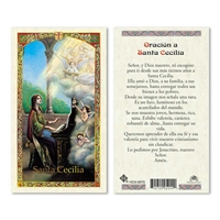 Oracion a Santa Cecilia Laminated Prayer Card