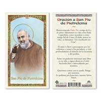 Oracion a San Pio de Pietrelcina Laminated Prayer Card