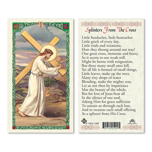 Splinters From the Cross Laminated Prayer Cards | Discount Catholic ...