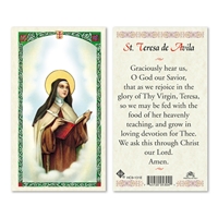 Saint Teresa of Avila Laminated Prayer Card