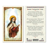 Santa Teresa de Avilla Laminated Prayer Card