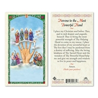 Novena to the Most Powerful Hand Laminated Prayer Card