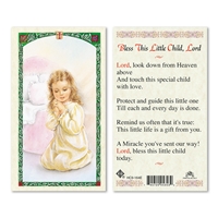 Girl's Blessing Laminated Prayer Card