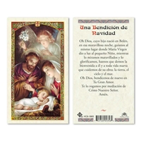 Una Bendicion de Navidad Laminated Prayer Card