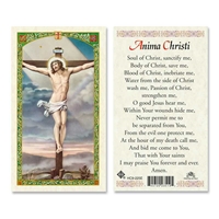 Crucifixion - Anima Christi Laminated Prayer Card