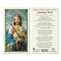 Good Shepherd Learning Christ Laminated Prayer Card
