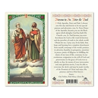 Saint Peter & Paul Novena Laminated Prayer Card