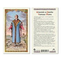 Oracion a Santo Tomas Moro Laminated Prayer Card