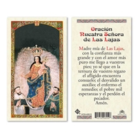 Oración Nuestra Señora de Las Lajas Prayer Card