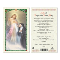 3 O'Clock Divine Mercy Laminated Prayer Card