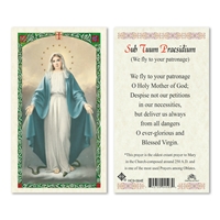 Sub Tuum Praesidium Laminated Prayer Card