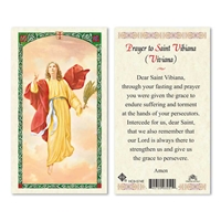 Prayer to Saint Vibiana (Viviana) Laminated Prayer Card