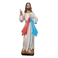 Divine Mercy Italian Plaster Statue - 12-Inch