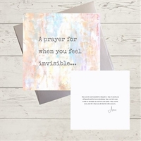 A Prayer for When You Feel Invisible Greeting Card from J Hazel Paulson