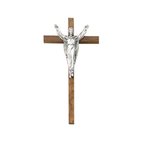 10-Inch Risen Christ Walnut Finish Crucifix