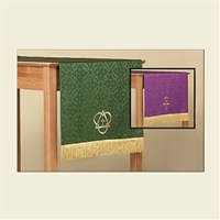 Reversible Table Runner - Violet/Green - Cross and Trinity