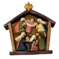 Magnetic Mini Nativity Set in Stable