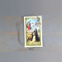 St Dominic Pewter Medal with Prayer Card