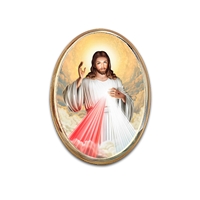 Divine Mercy Gold Rim Lapel Pin