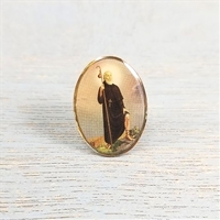 St. Peregrine Gold Rim Lapel Pin