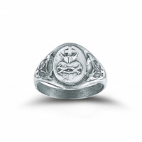 Sterling Silver Sacred Heart of Jesus Ring - Sizes 5-9