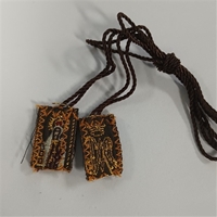 Micro Brown Wool Scapular - Single or Bulk Packs