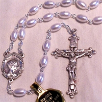 7 mm Faux Pearl Bead Rosary