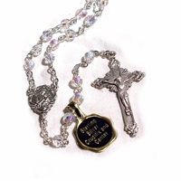 Crystal AB Bead Sterling Silver Rosary