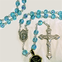 Aqua Crystal Rosary