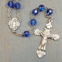 Sapphire Crystal Bead Rosary