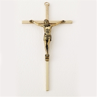 Gold Metal Crucifix - 8-Inch