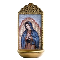 Our Lady of Guadalupe 6 Inch Holy Water Font